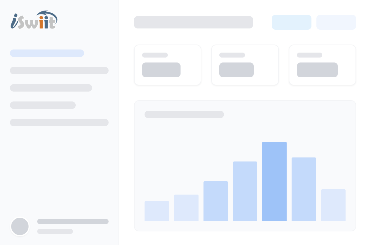 iSwiit Dashboard Interface